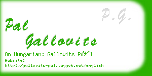 pal gallovits business card